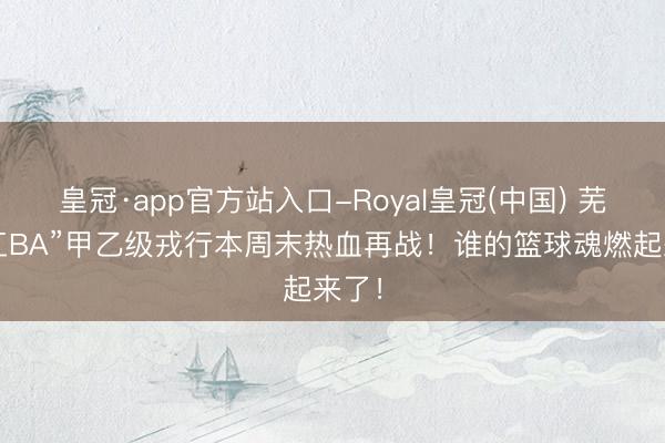 皇冠·app官方站入口-Royal皇冠(中国) 芜湖“工BA”甲乙级戎行本周末热血再战！谁的篮球魂燃起来了！