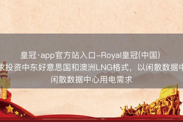 皇冠·app官方站入口-Royal皇冠(中国) 三井物产寻求投资中东好意思国和澳洲LNG格式，以闲散数据中心用电需求